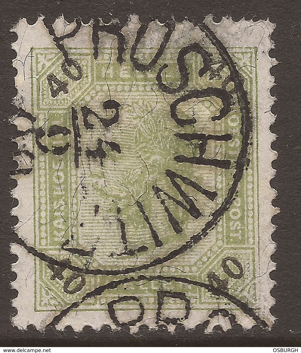 AUSTRIA / CZECH. POSTMARK. PROSCHWITZ. BOHEMIA. 40h GREEN. PERF 13 X 13 ½. NO VARNISH. - Used Stamps