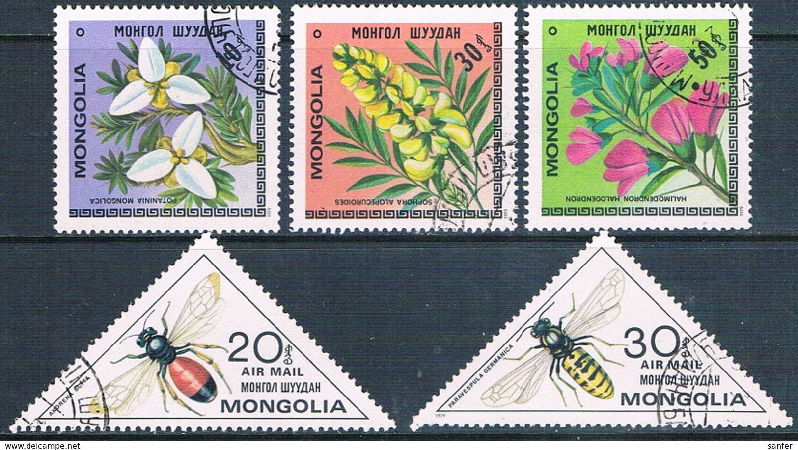 Mongolia 1979 / 80  -  Michel   1208 / 10 + 1279 / 80  ( Usados ) - Mongolia