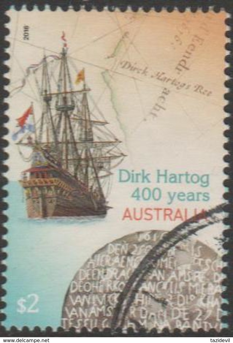 AUSTRALIA - USED 2016 $2.00 400 Years After Dirk Hartog's Landing Off Western Australia - Ship - Gebruikt