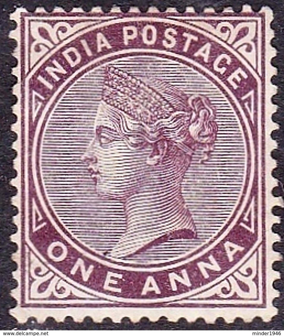 INDIA 1883 QV 1 Anna Brown-Purple SG88 MH - Other & Unclassified