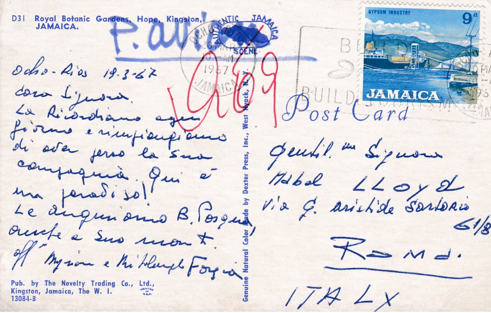 Small Post Card Of Gardens,Hope,Kingston,Jamaica,V99. - Jamaica