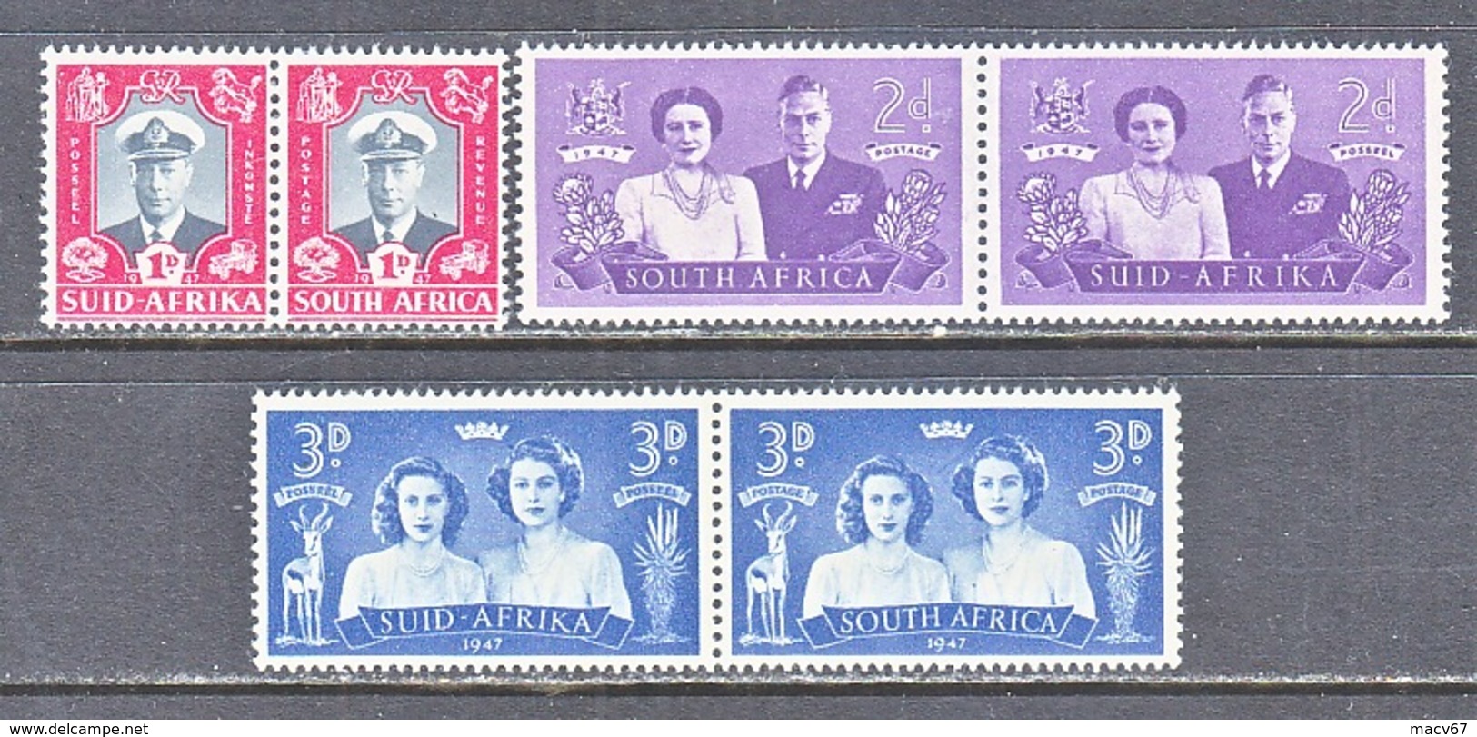 SOUTH  AFRICA  103-5  *   ROYAL  VISIT - Unused Stamps