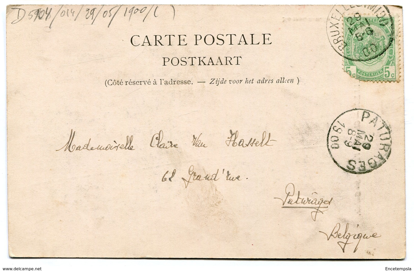 CPA - Carte Postale - Belgique - Bruxelles - Chaire De L'Eglise Sainte Gudule - 1900 (B8784) - Autres & Non Classés