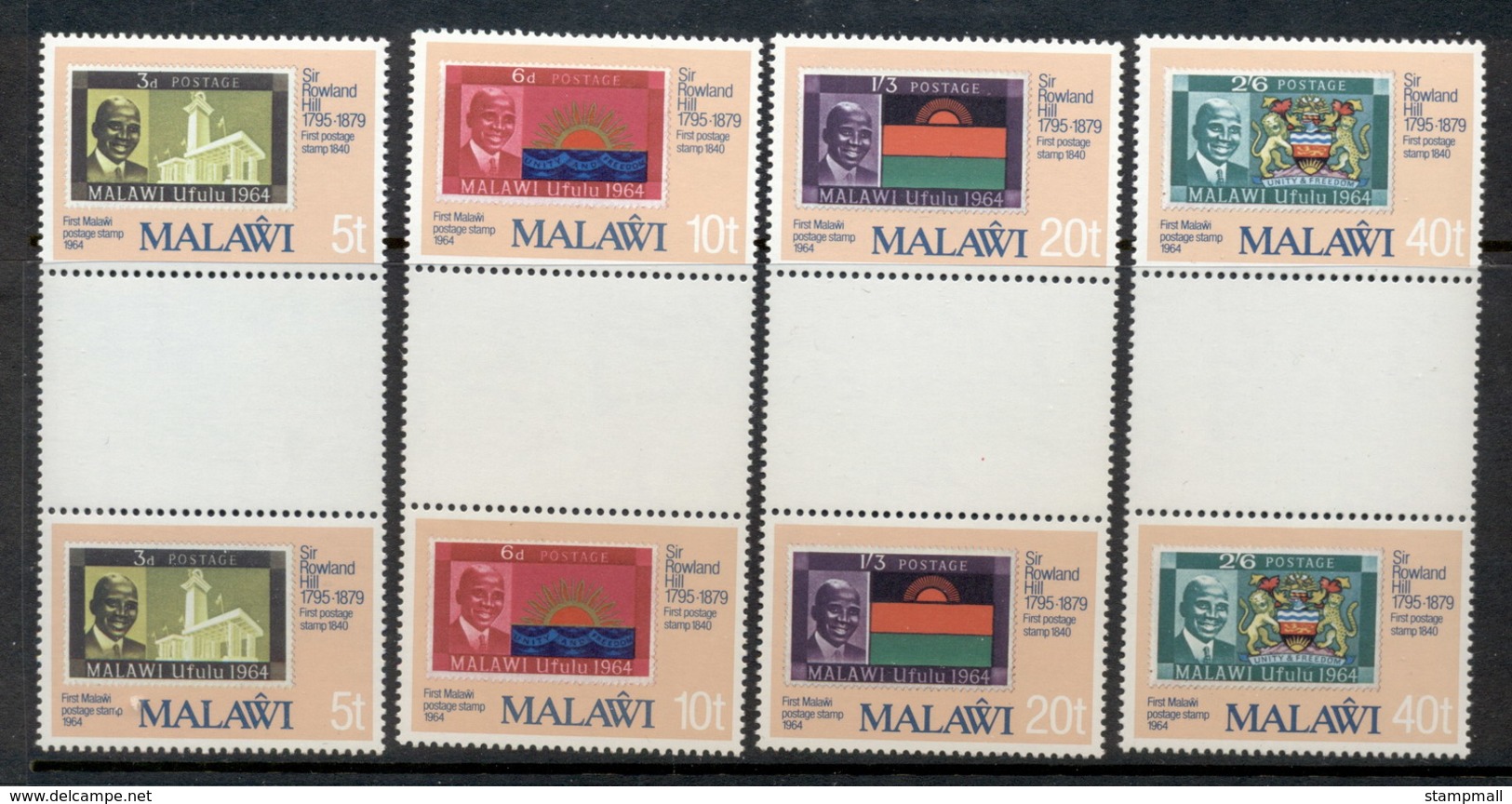 Malawi 1979 Sir Rowland Hill Death Centenary Gutter Pr MUH - Malawi (1964-...)