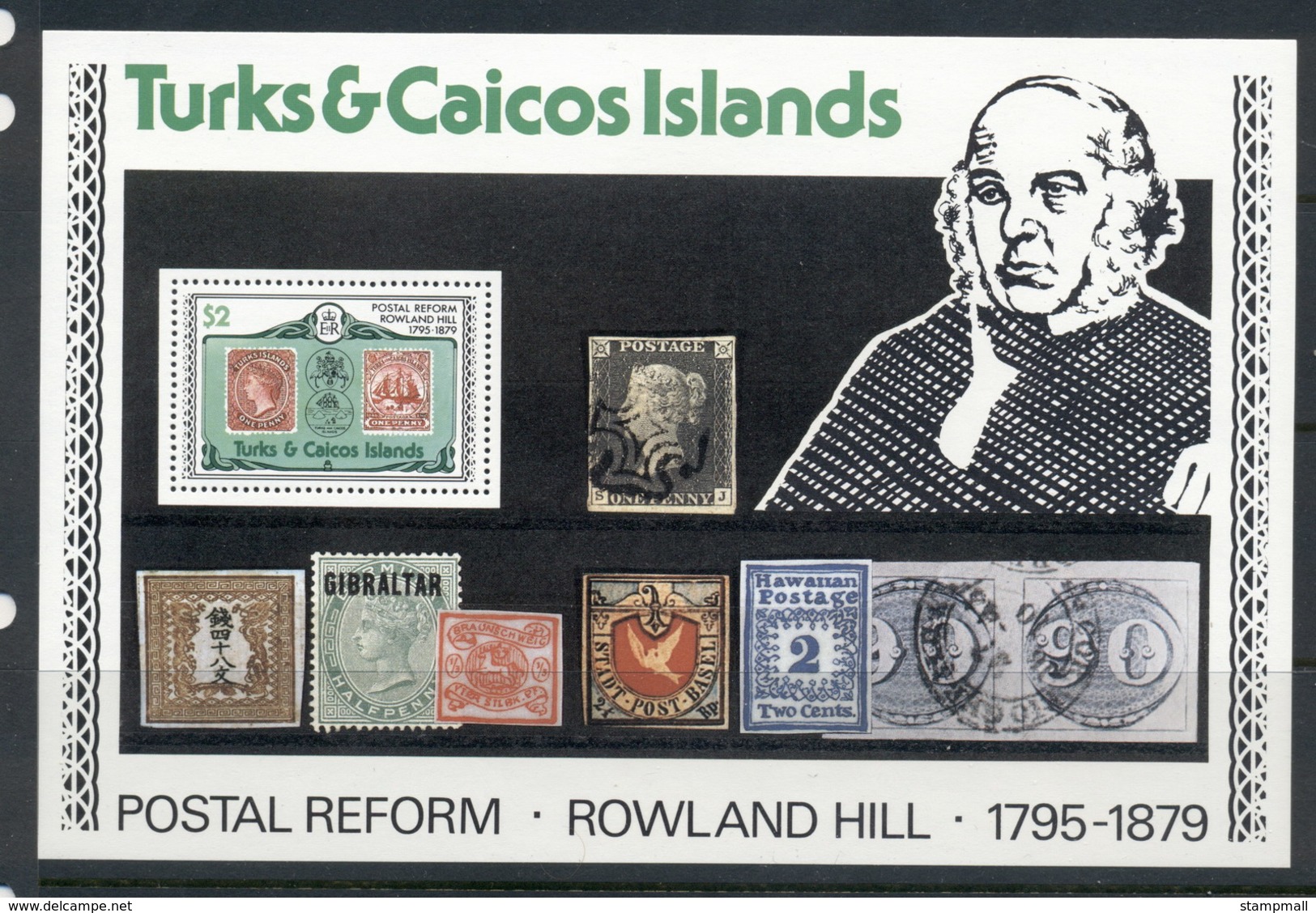 Turks & Caicos Is 1979 Sir Rowland Hill Death Centenary MS MUH - Turks And Caicos