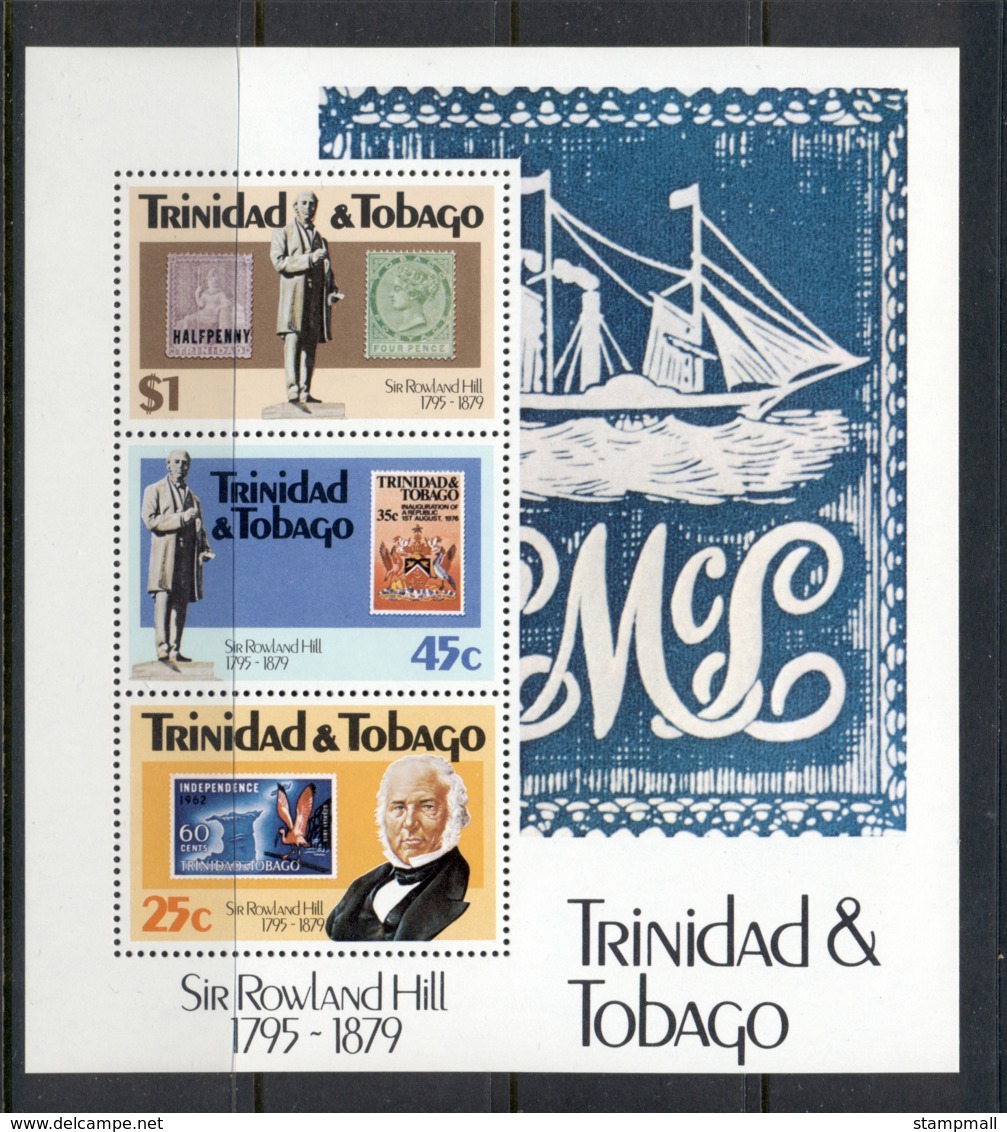 Trinidad & Tobago 1979 Sir Rowland Hill Death Centenary MS MUH - Trinidad & Tobago (1962-...)
