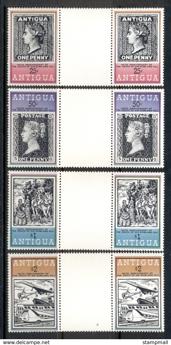 Antigua 1979 Sir Rowland Hill Death Centenary Gutter Pr MUH - Antigua And Barbuda (1981-...)