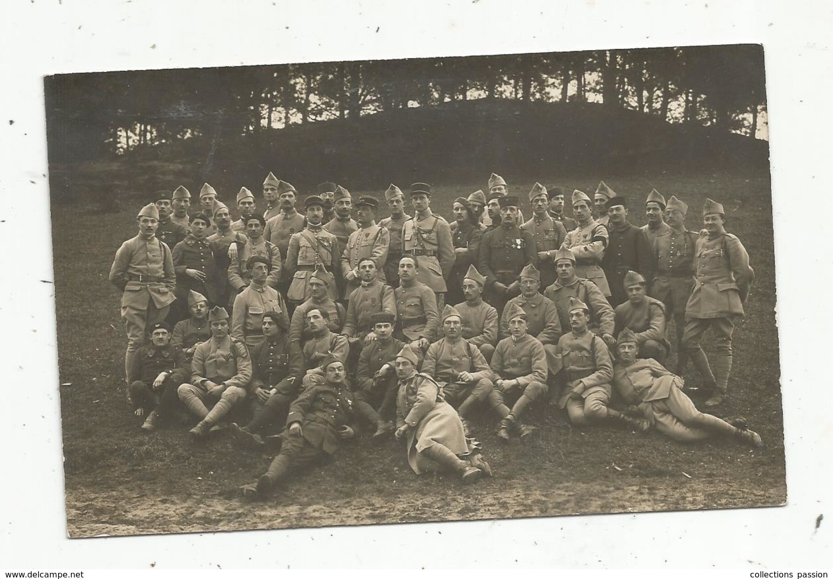 Cp, Carte Photo K. Montag , Bitsch. Landauer , Militaria ,  Militaires , Médailles,  Vierge - Personaggi