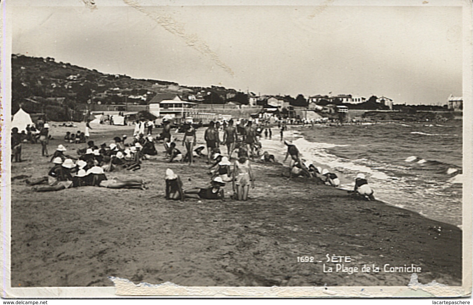 X115519 HERAULT CETTE SETE LA PLAGE DE LA CORNICHE EDITEUR LA CIGOGNE N° 1692 - Sete (Cette)