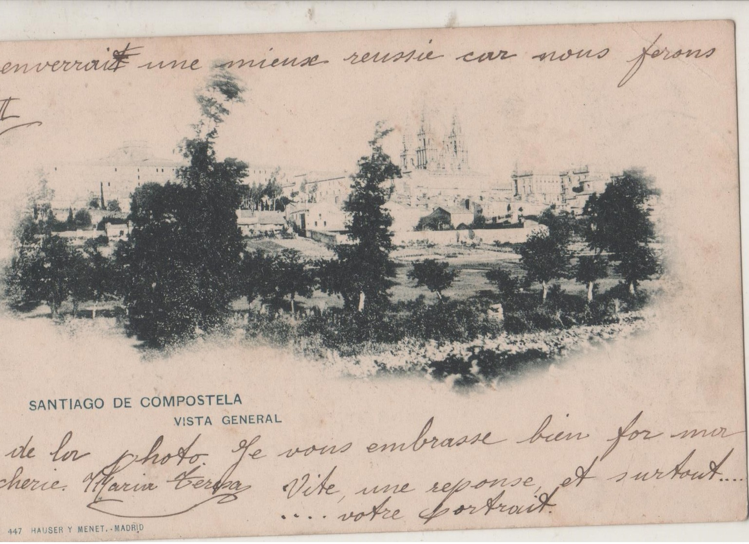 CPA  Espagne. Santiago De Compostela. Vista General 1902 - Santiago De Compostela