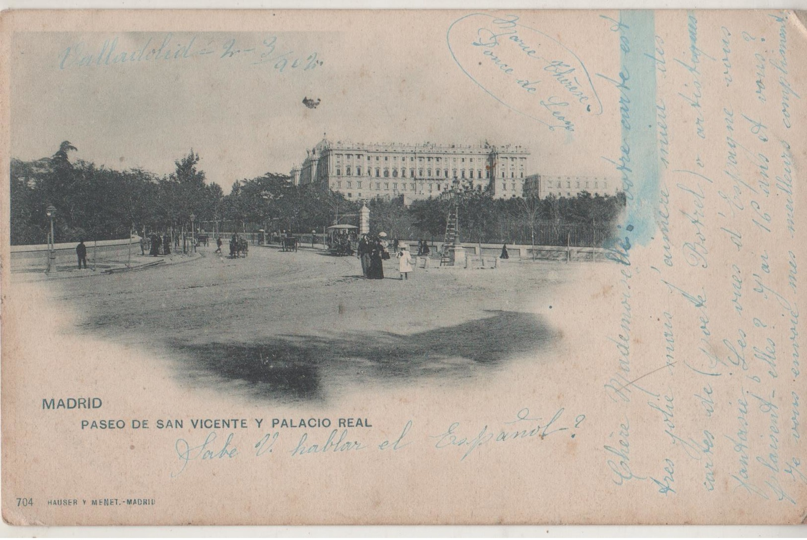 CPA  Espagne. Madrid. Paseo De San Vincente Y Palacio Real 1902 - Madrid