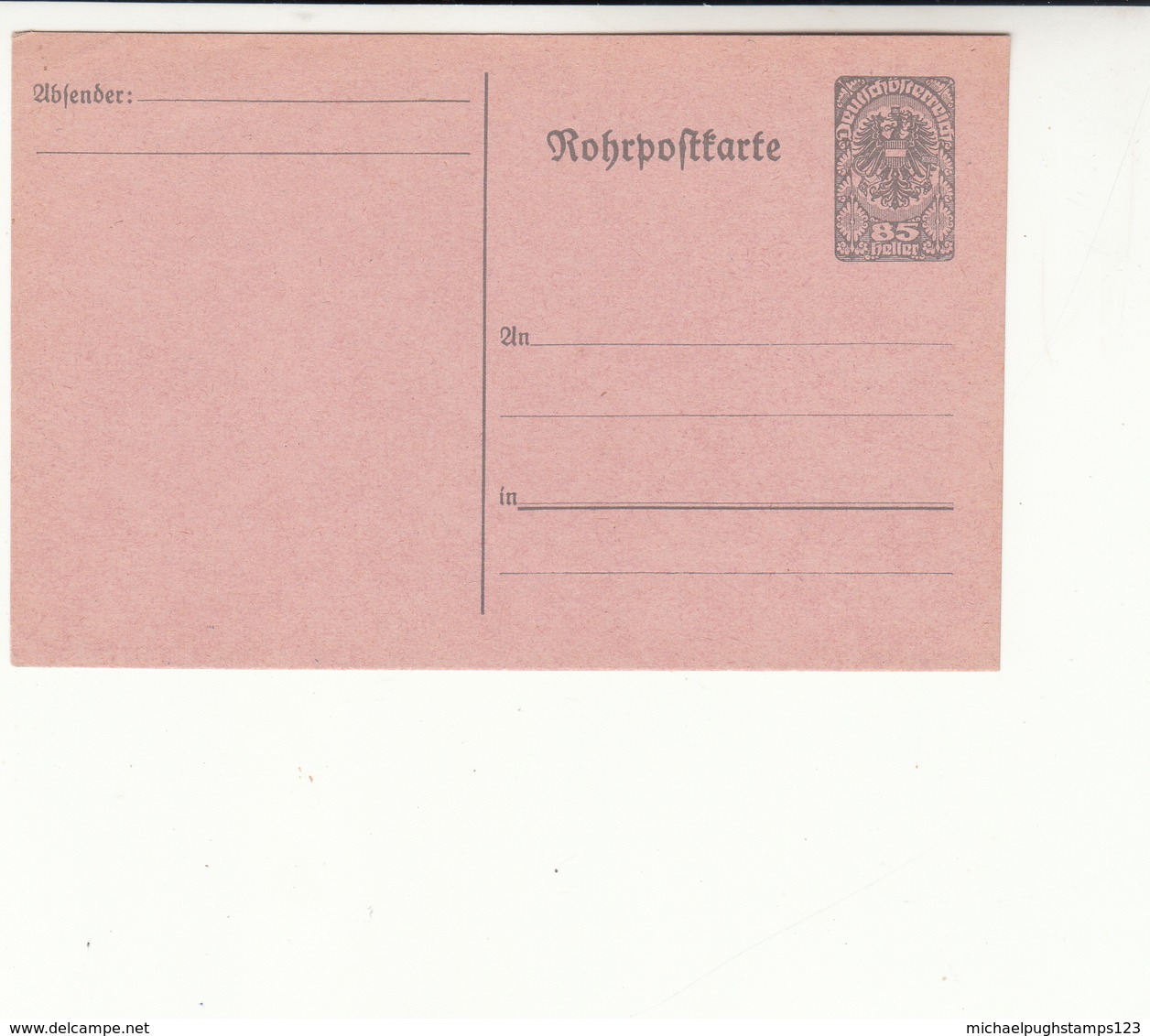 Austria / Rohrpost / Stationery / Pneumatic Mail - Altri & Non Classificati