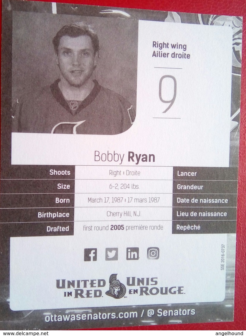 Ottawa Senators Bobby Ryan - 2000-Now