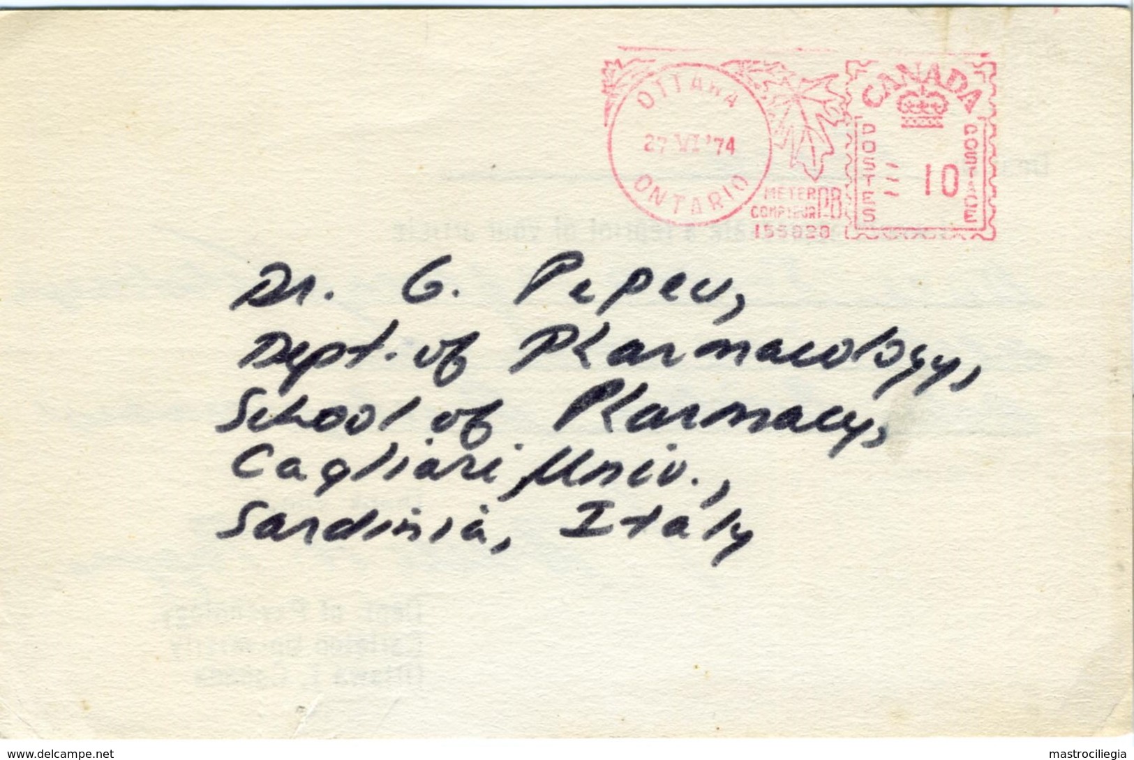 CANADA  OTTAWA  EMA - Postal History