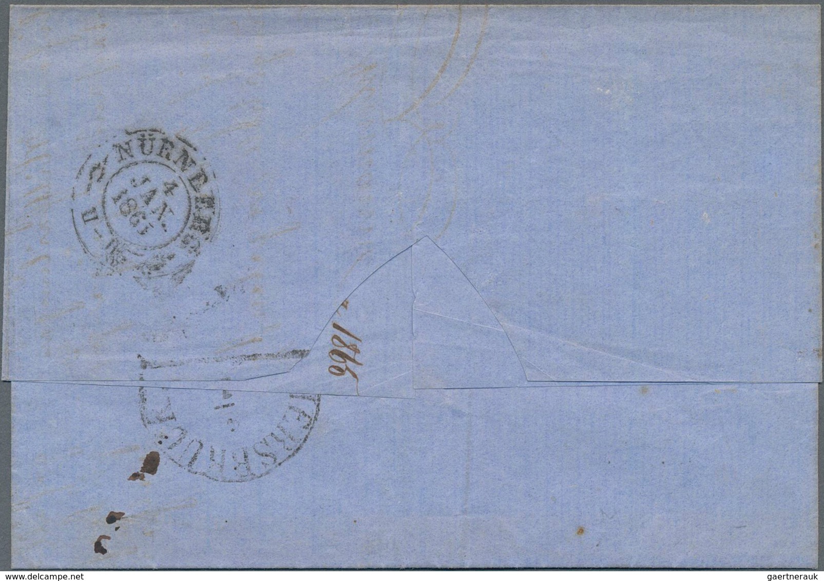 Baden - Marken Und Briefe: 1862 Wappen Auf Liniertem Grund 6 Kr (preussisch)blau Und 3 Wappen Auf We - Otros & Sin Clasificación