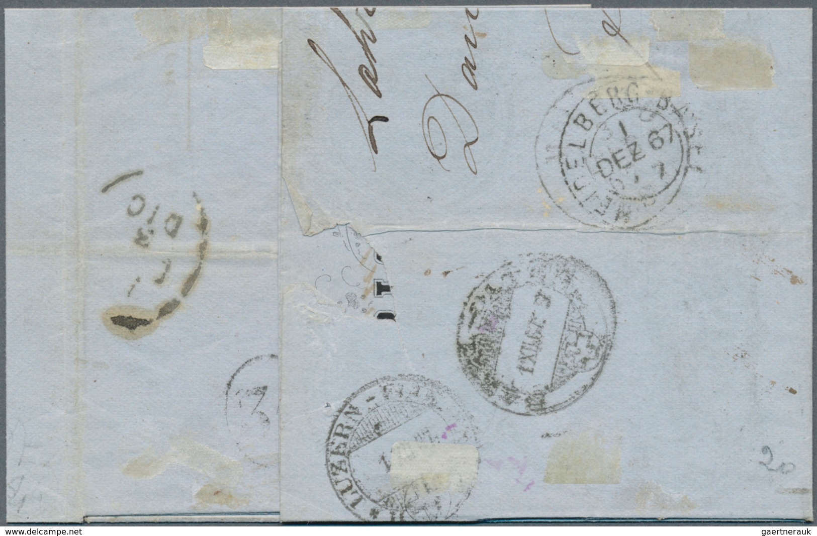 Baden - Marken Und Briefe: 1862, 18 Kreuzer Lebhaftgrün Als Portogerechte Einzelfrankatur Auf Auslan - Sonstige & Ohne Zuordnung
