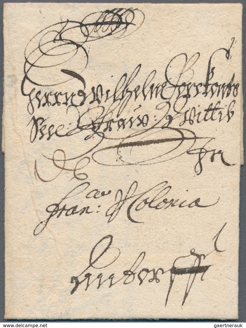 Bayern - Vorphilatelie: 1683, Kleiner Faltbrief Geschrieben In Nürnberg Nach Lissabon Mit Handschrif - Vorphilatelie