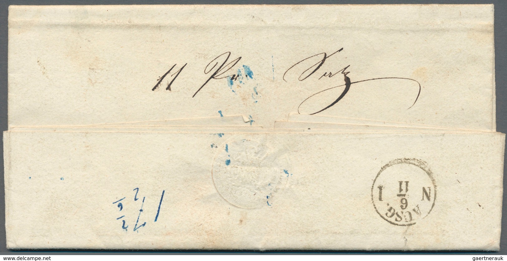 Bayern - Vorphilatelie: 1860, KLOSTER HEILSBRONN, Postvorschussbrief über 59 1/2 Kr. Nach Wittenberg - Prephilately