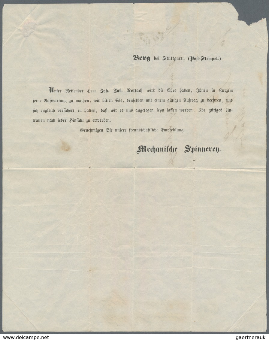 Bayern - Marken Und Briefe: 1849, 1 Kreuzer Schwarz, Platte 1, Entwertet Mit Fingerhutstempel "LANDA - Altri & Non Classificati