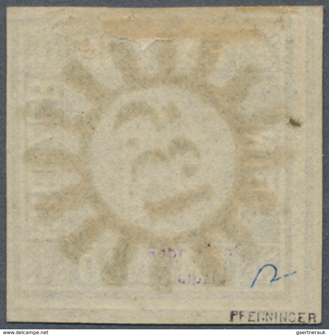 Bayern - Marken Und Briefe: 1849: 1 Kreuzer Schwarz, Platte 2, Farbfrisches Exemplar In Tadelloser E - Sonstige & Ohne Zuordnung
