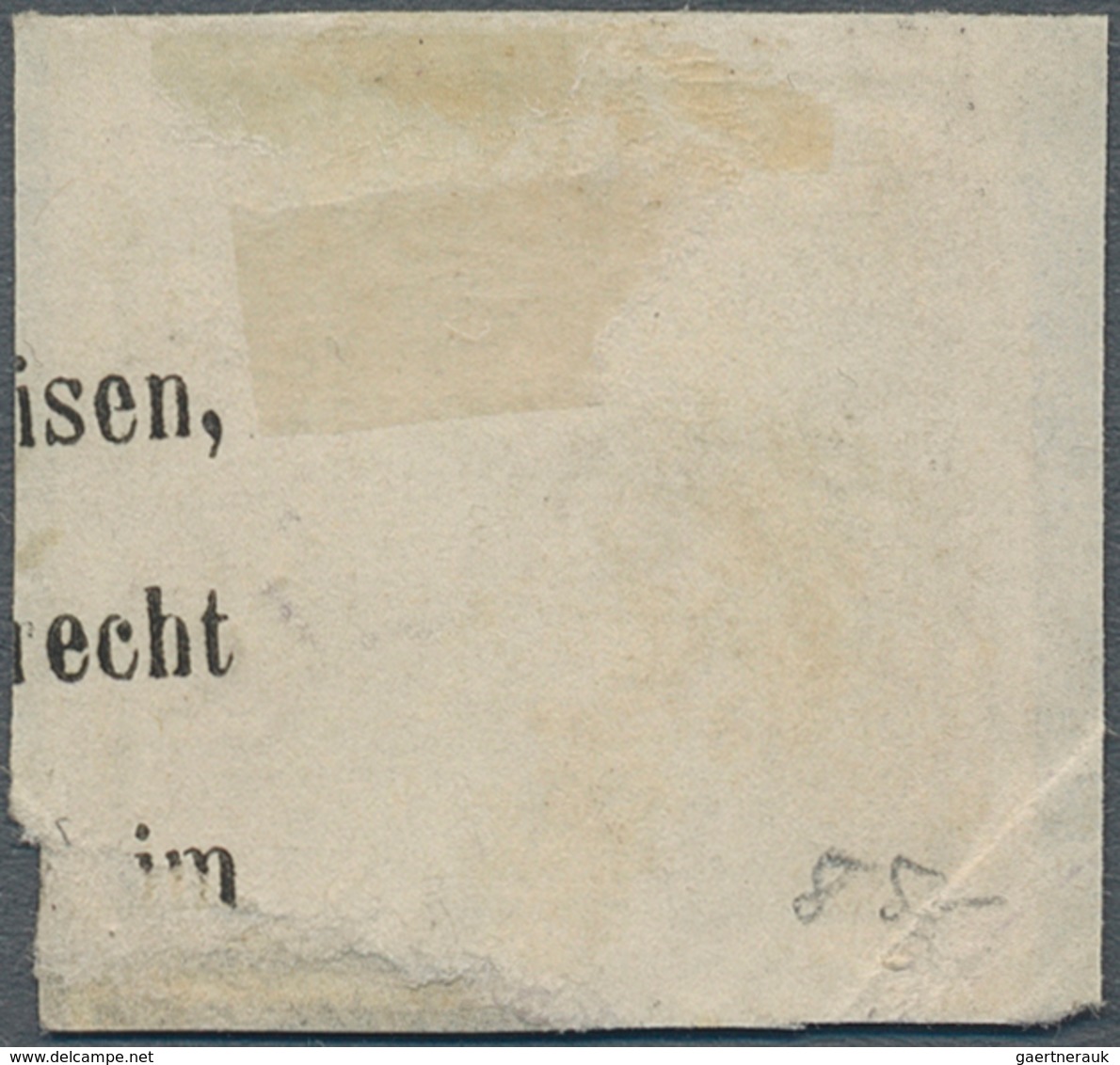 Bayern - Marken Und Briefe: 1849, SCHWARZER EINSER 1 Kreuzer Schwarz, Platte 1, Geschnitten, Unten M - Altri & Non Classificati