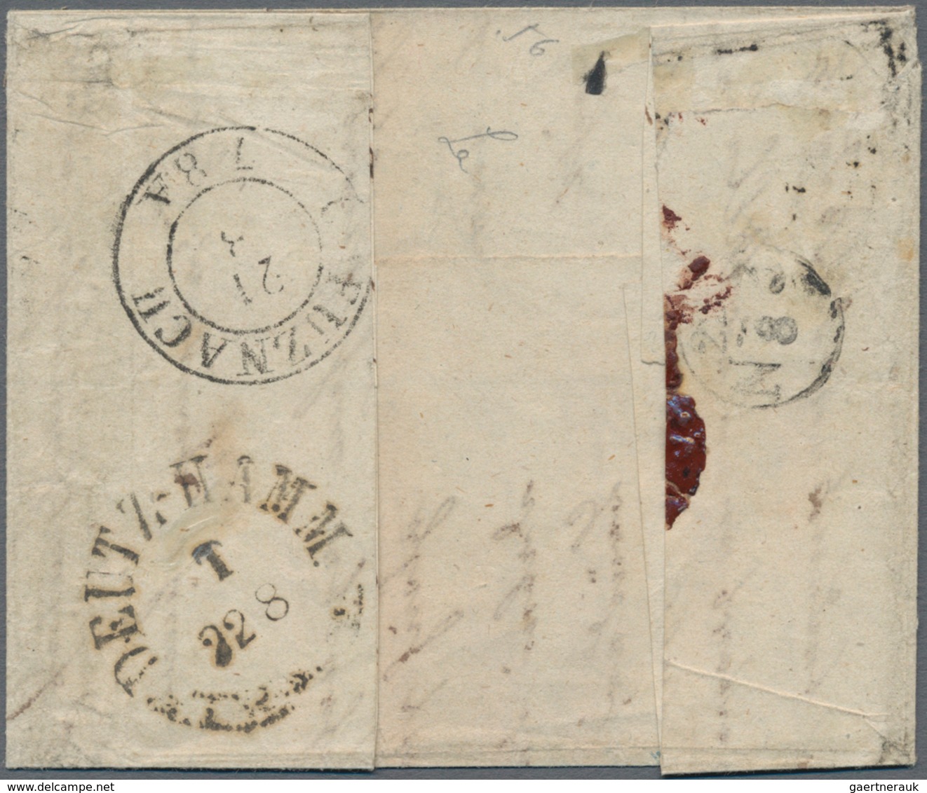 Bayern - Marken Und Briefe: 1850, 9 Kreuzer In Der Guten Farbe Mattblaugrün Allseits Breitrandig Auf - Other & Unclassified