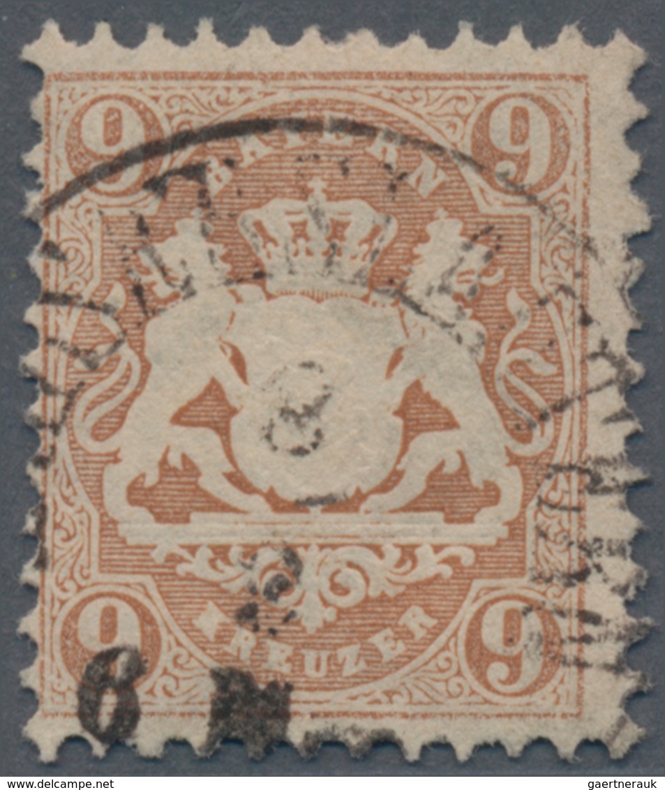 Bayern - Marken Und Briefe: 1873, 9 Kreuzer Braun Entwertet Mit K1 "KAISERSLAUTERN", Allseits Vollzä - Autres & Non Classés