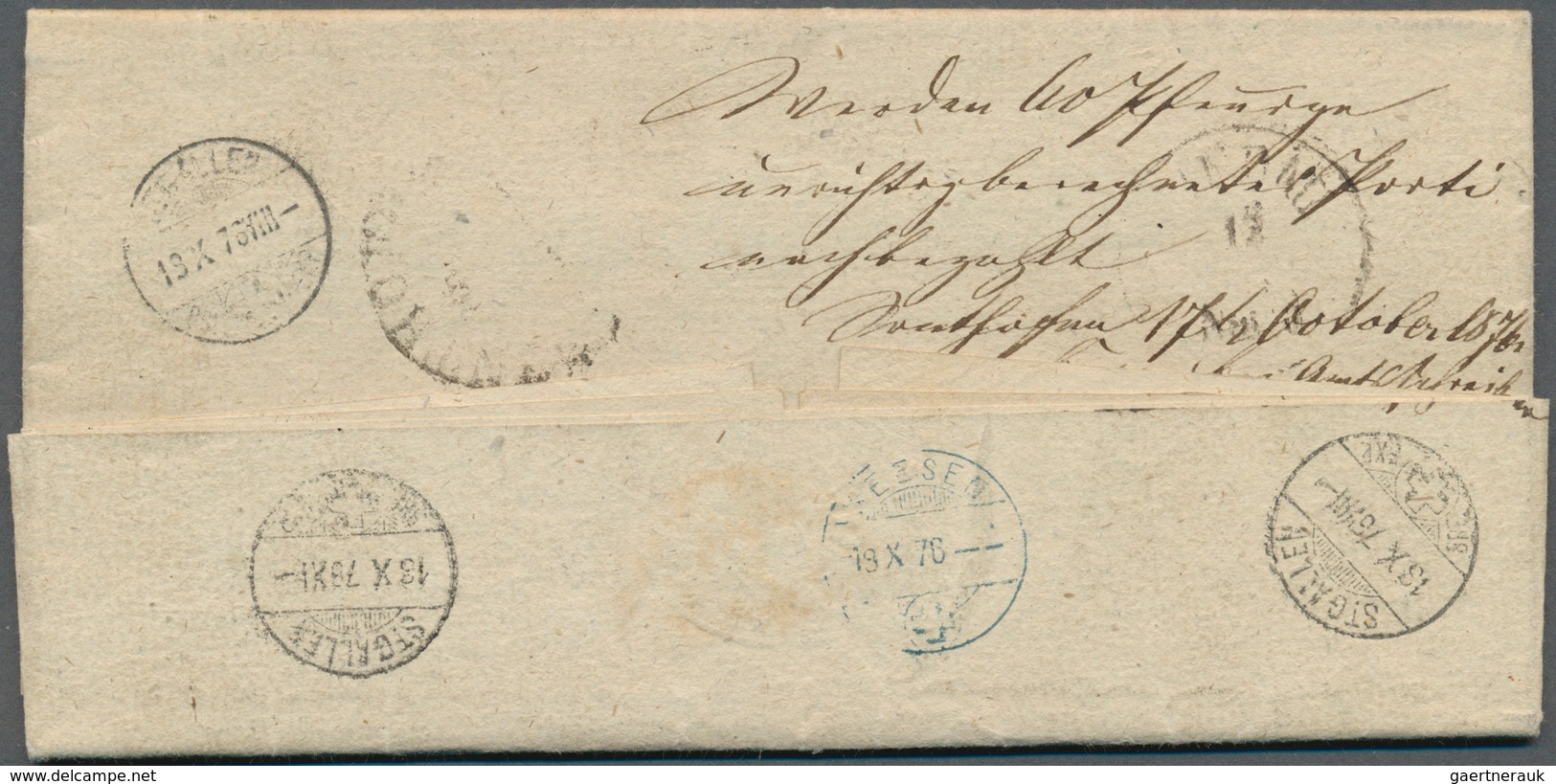 Bayern - Marken Und Briefe: 1876, "SONTHOFEN / 12-10.76", 20 Pf. Wappen Auf Brief In Die CH, Wegen Ü - Andere & Zonder Classificatie