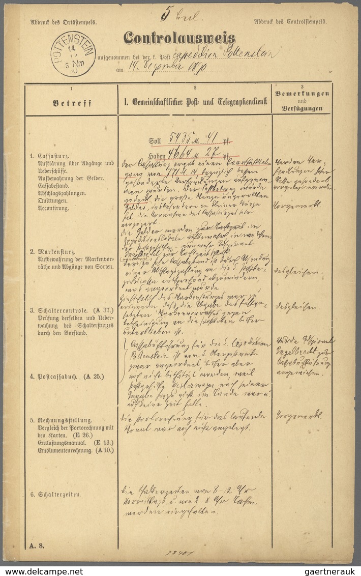 Bayern - Marken Und Briefe: 1890, 20 Pfg. Und 50 Pfg. Lilabraun Mit Bl. Oval Ober-PA-Bamberg Auf 8-s - Autres & Non Classés