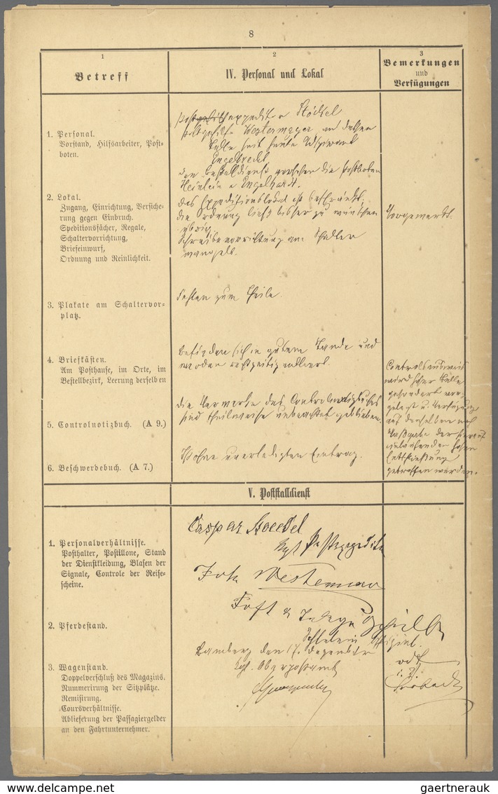 Bayern - Marken Und Briefe: 1890, 20 Pfg. Und 50 Pfg. Lilabraun Mit Bl. Oval Ober-PA-Bamberg Auf 8-s - Autres & Non Classés