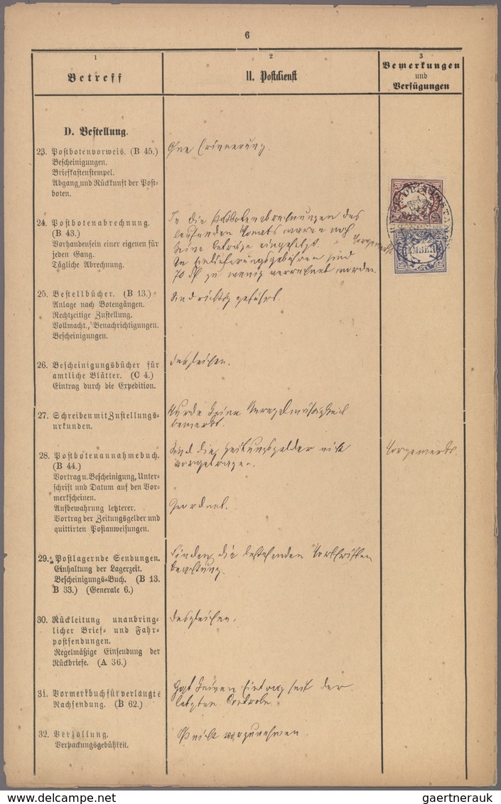 Bayern - Marken Und Briefe: 1890, 20 Pfg. Und 50 Pfg. Lilabraun Mit Bl. Oval Ober-PA-Bamberg Auf 8-s - Altri & Non Classificati