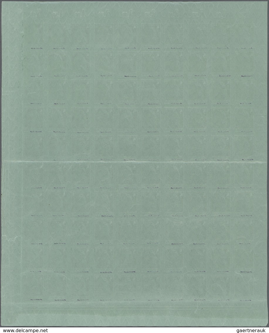 Bayern - Marken Und Briefe: 1911, Luitpolt 5 Pfennig In Type I Als Kompletter 100er Bogen Postfrisch - Autres & Non Classés