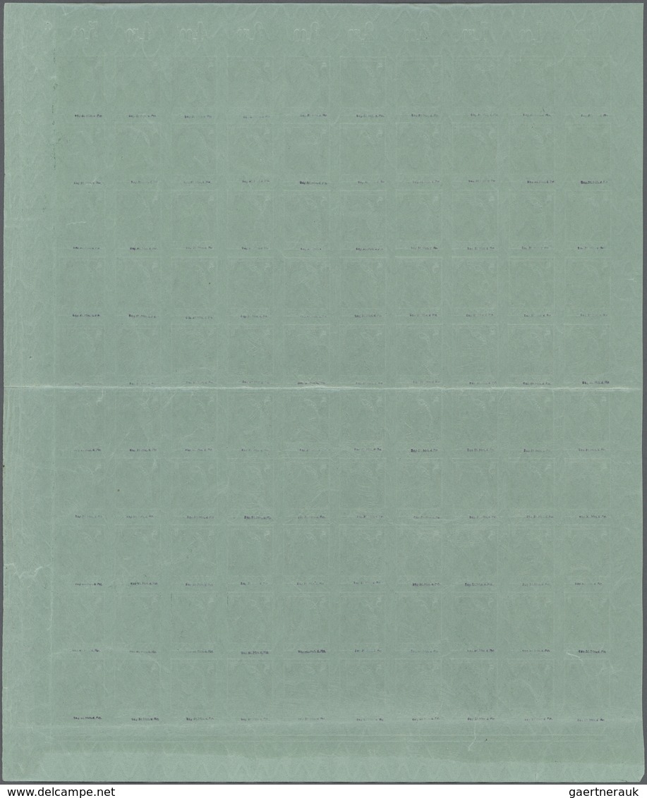 Bayern - Marken Und Briefe: 1911, Luitpolt 5 Pfennig In Type I Als Kompletter 100er Bogen Postfrisch - Andere & Zonder Classificatie