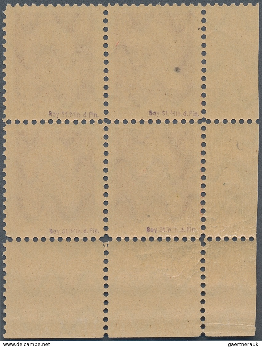 Bayern - Marken Und Briefe: 1911, Luitpold 10 Pfg. Rot In Type I, Eckrand-4er-Block Links Unten Mit - Andere & Zonder Classificatie