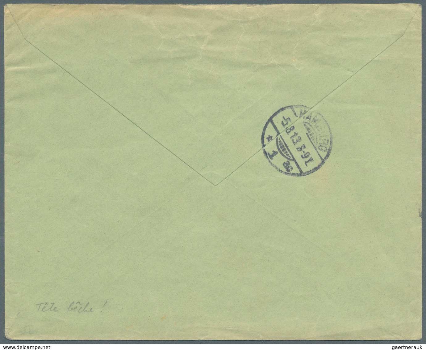 Bayern - Zusammendrucke: 1913, 10 Pf Kopfstehender Zusammendruck Im 4er-Block Auf Brief Mit EINSCHRE - Other & Unclassified