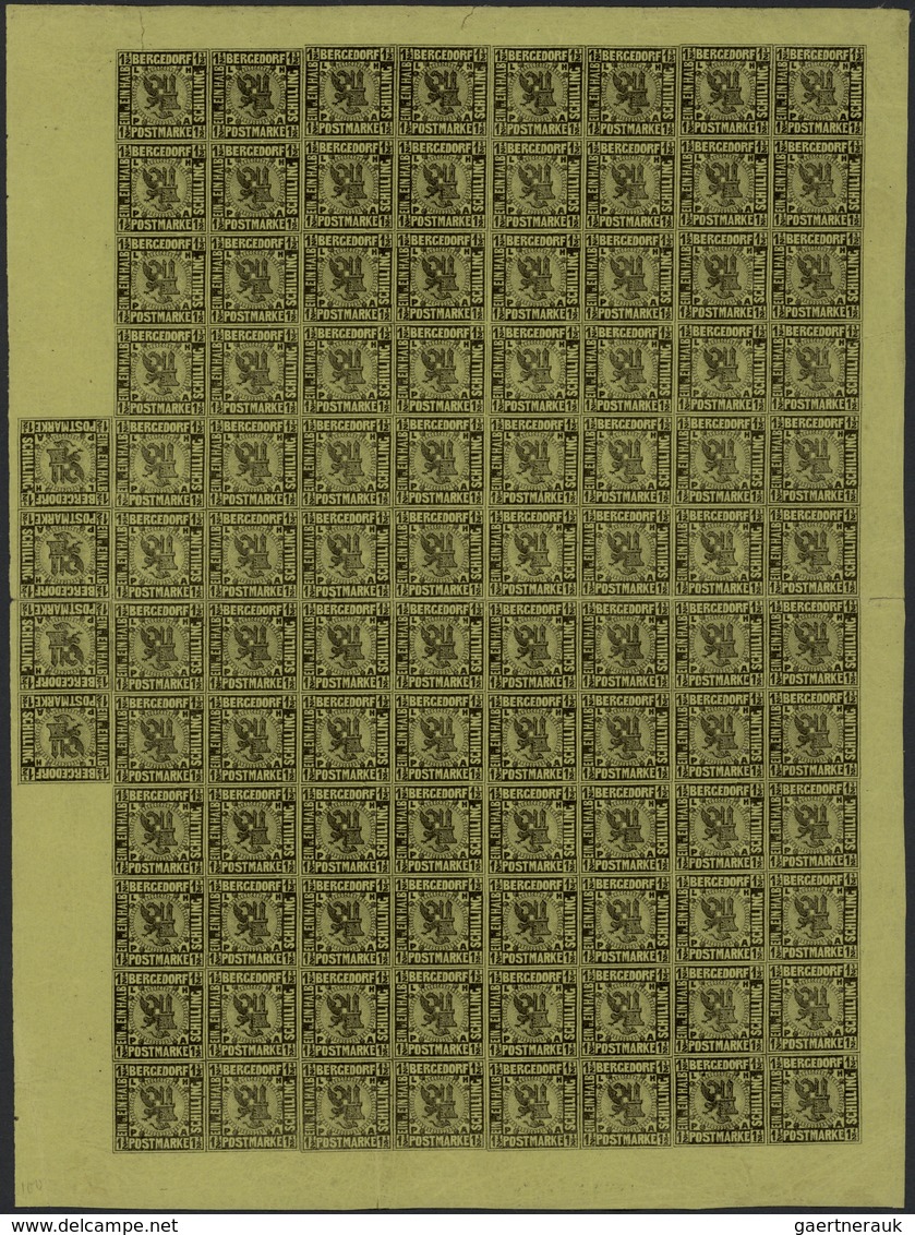 Bergedorf - Marken Und Briefe: 1861/1874: DER BERGEDORFER ARCHIVBESTAND VON POSTFRISCHEN BOGEN UND B - Bergedorf