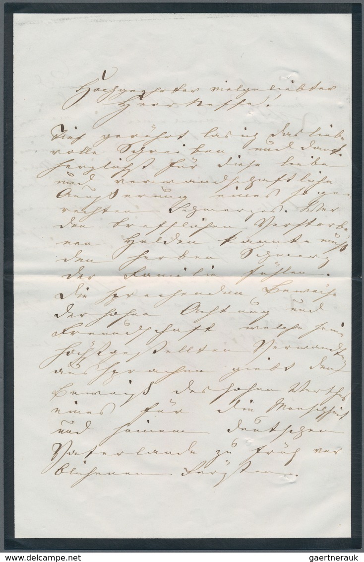 Bremen - Thurn & Taxis'sches Oberpostamt: 1857, Fürsten-Kondolenzbrief Zum Tode Des Fürsten Von Hess - Bremen