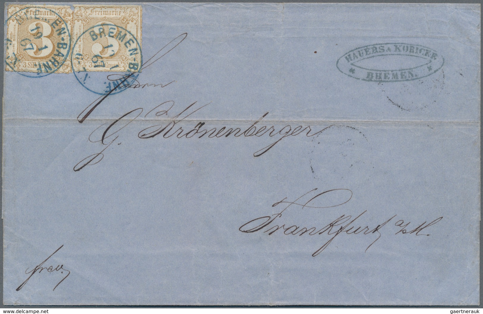 Bremen - Thurn & Taxis'sches Oberpostamt: 1867, Übergang Der Taxis-Postkurse An Preussen. Brief Der - Brême