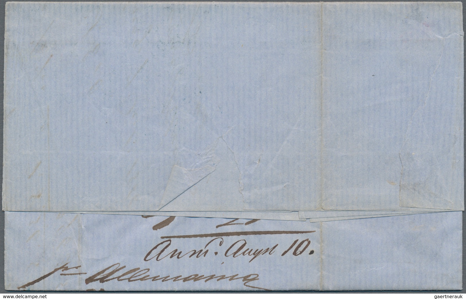 Hamburg - Marken Und Briefe: 1866, Brief Ab "HAMBURG PACKET JUL 7 - 7" Der Amerikanischen Postexpedi - Hamburg