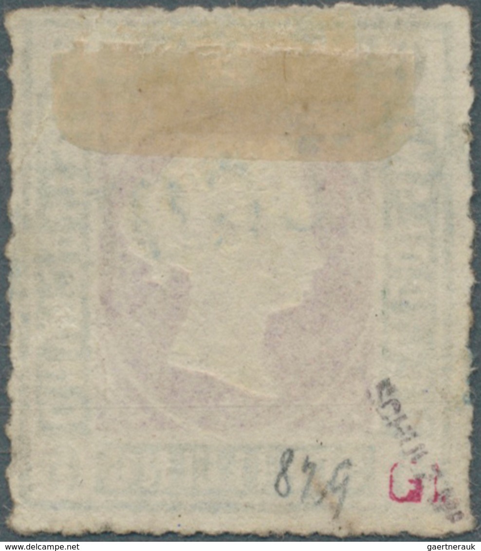 Helgoland - Marken Und Briefe: 1867, 6 S Dunkelgraugrün/lilarosa, Durchstochen Mit Besserem Blauem L - Heligoland