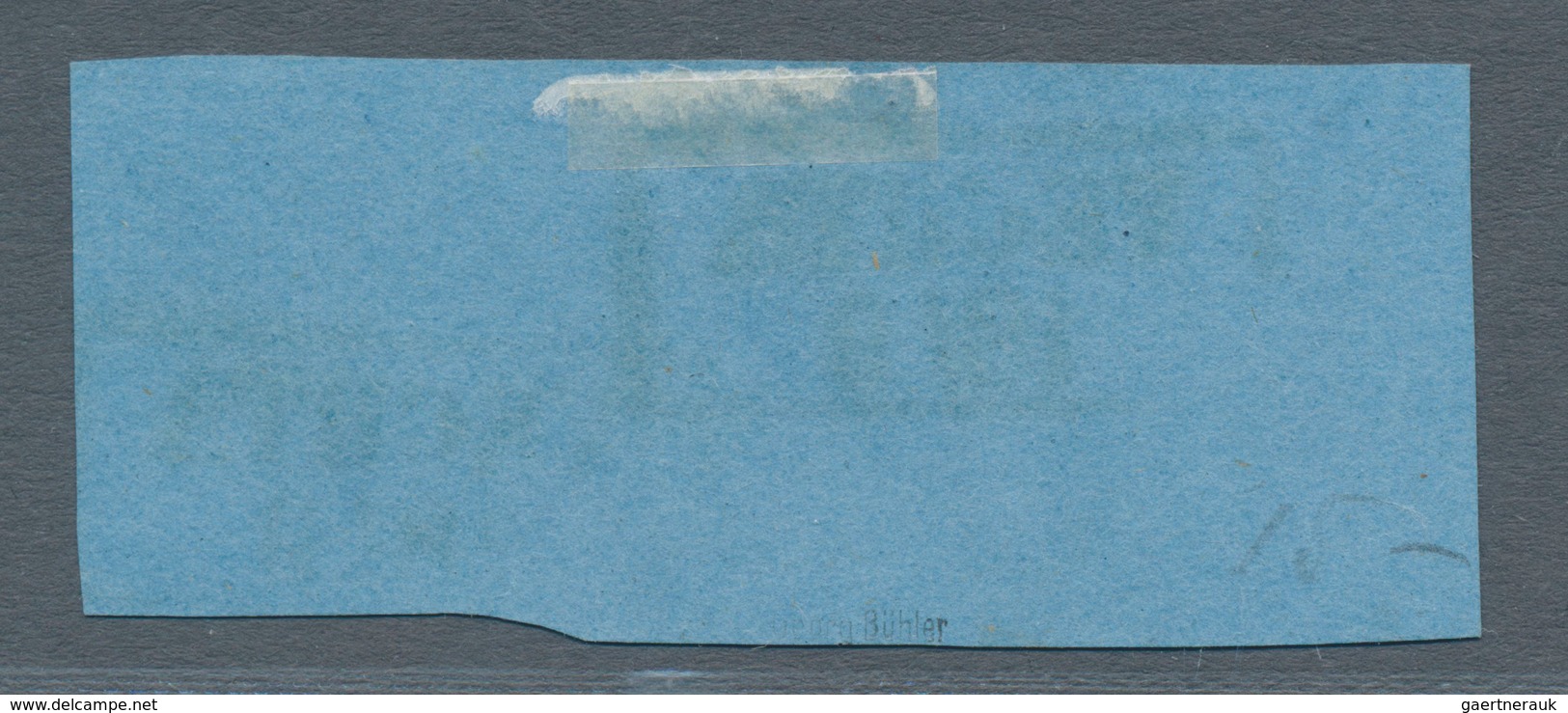 Oldenburg - Marken Und Briefe: 1859/61: 1 Gr. Schwarz Auf Blau, Waagerechter Dreierstreifen, Farbfri - Oldenburg