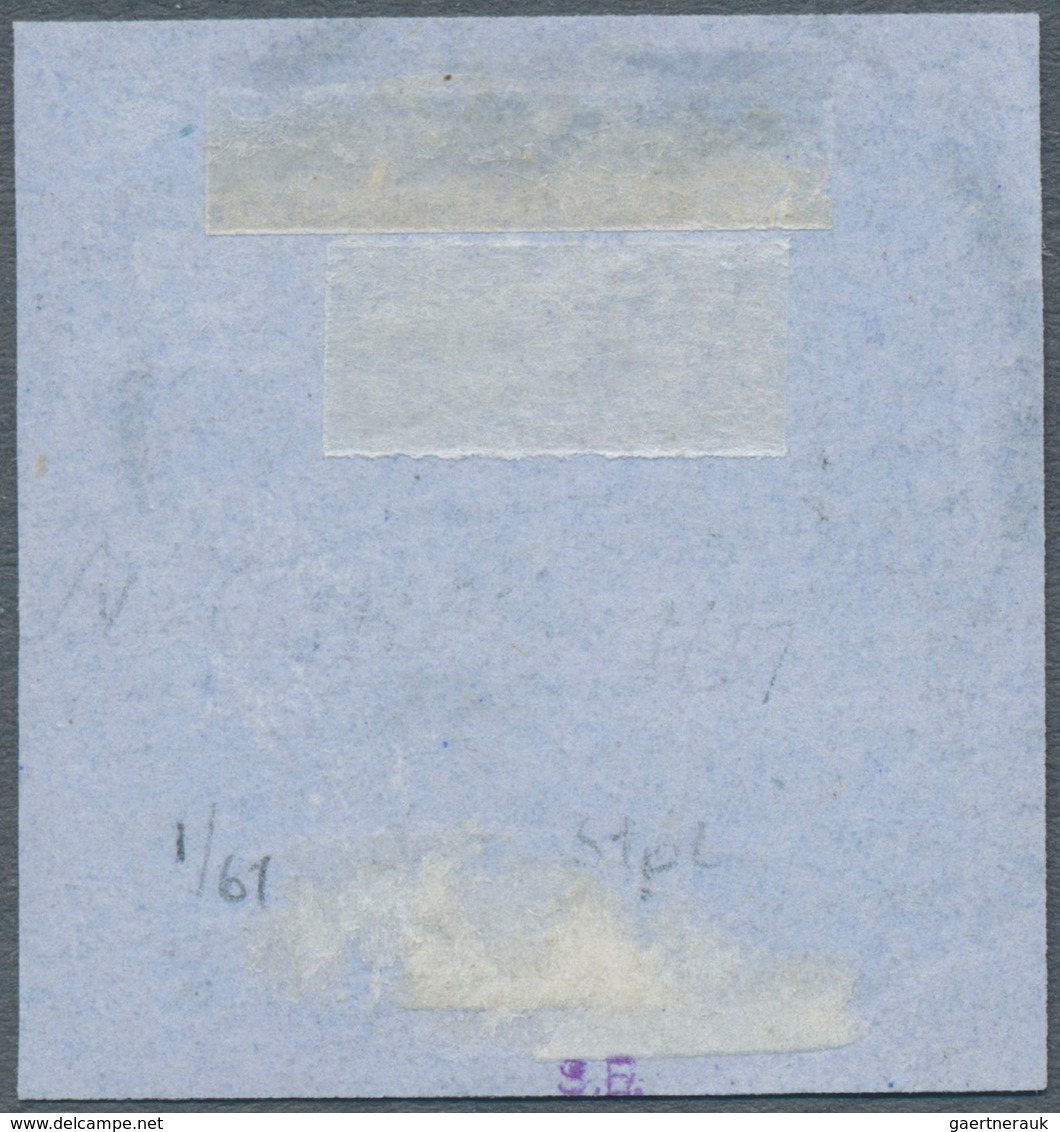 Oldenburg - Marken Und Briefe: 1859/61: 1 Gr. Schwarz Auf Grauultramarin (indigo), Farbfrisch, Unten - Oldenburg