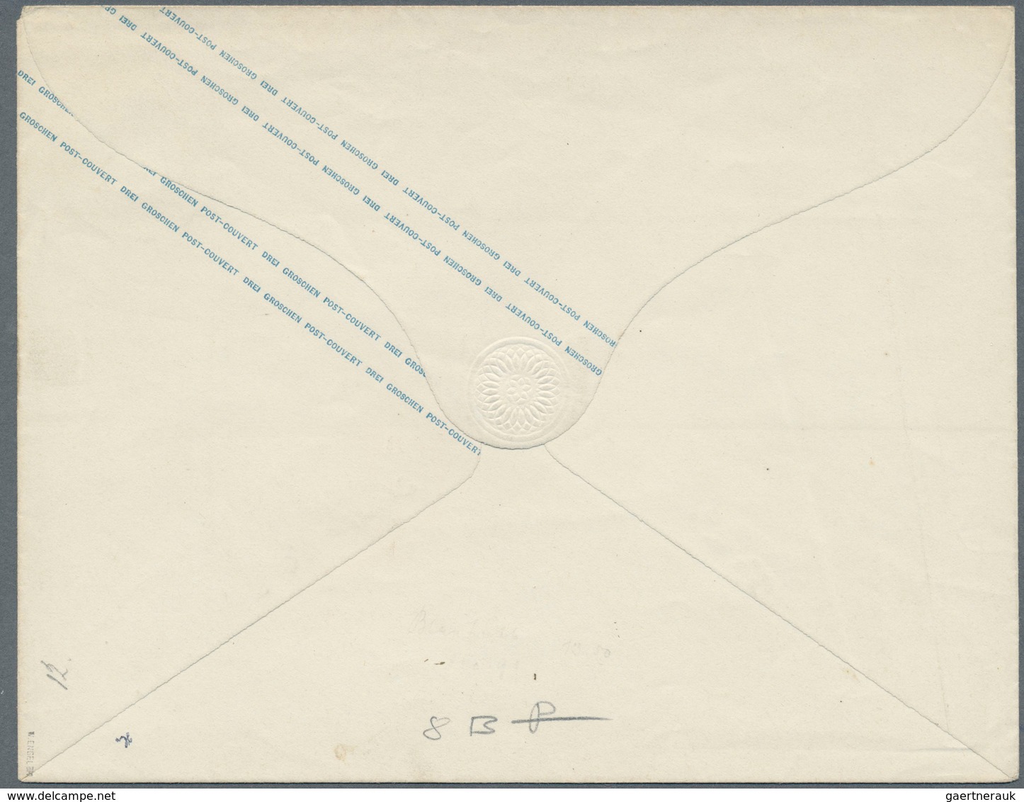 Oldenburg - Ganzsachen: 1862: Ganzsachen-Umschlag, Wertstempel Rechts, Kurze Gummierung, 3 Gr. Fahlb - Oldenburg