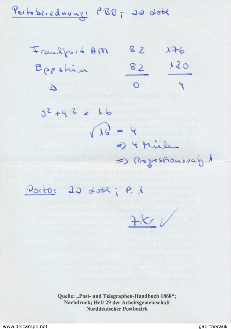 Preußen - Marken Und Briefe: 1867, 6 Kreuzer Blau, Mi.-Nr. 25, In Mischfrankatur Mit 1868, Norddt. B - Other & Unclassified