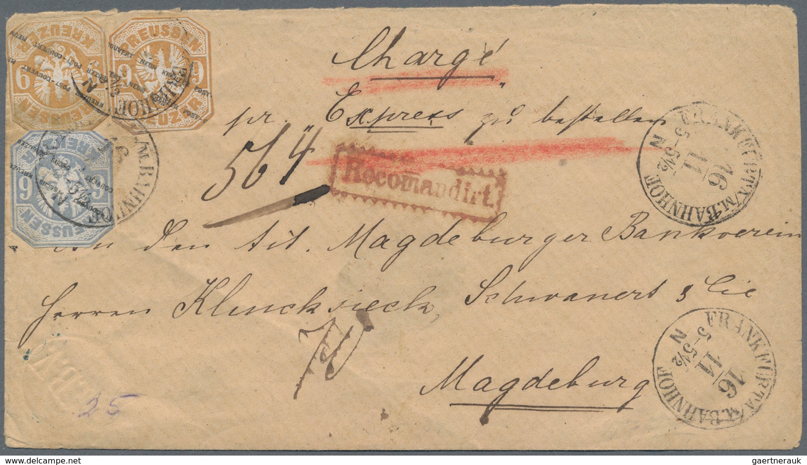 Preußen - Ganzsachenausschnitte: 1867, Kreuzerzeit Und Ehemaliges Postgebiet Von Thurn Und Taxis, Ga - Other & Unclassified