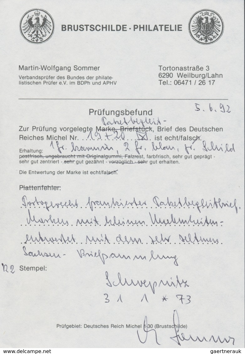 Sachsen - Nachverwendete Stempel: 1872 Seltener Sachsen-Briefsammlungs-Ra2 "SCHWEPNITZ 21 1" Auf Pak - Saxony