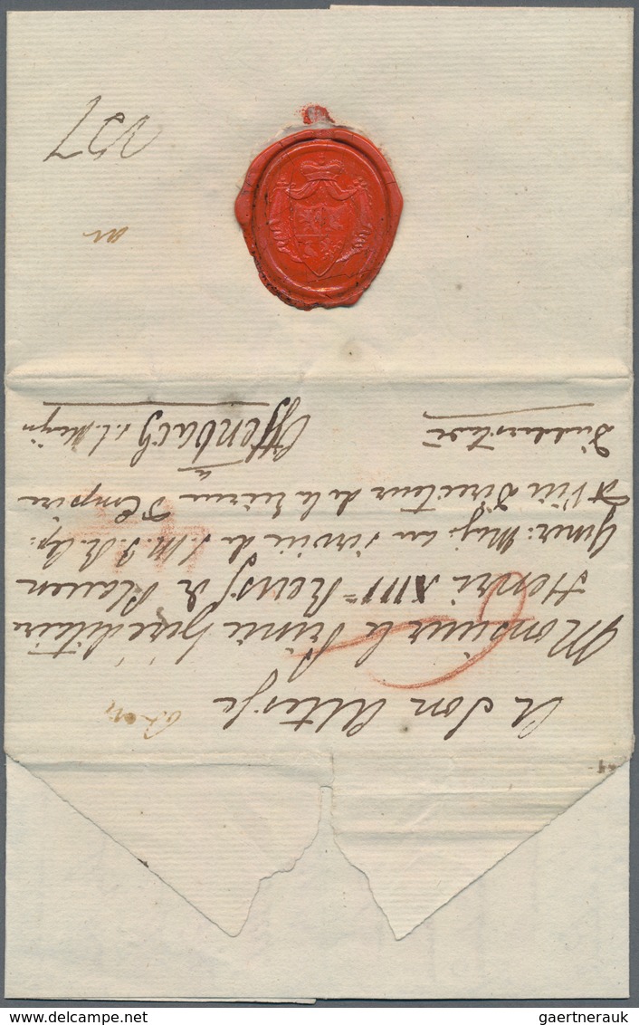 Thurn & Taxis - Vorphilatelie: 1797, Faltbrief Mit Vollem Inhalt An Den Fürsten Zu Reuß Und Graf Zu - Prephilately