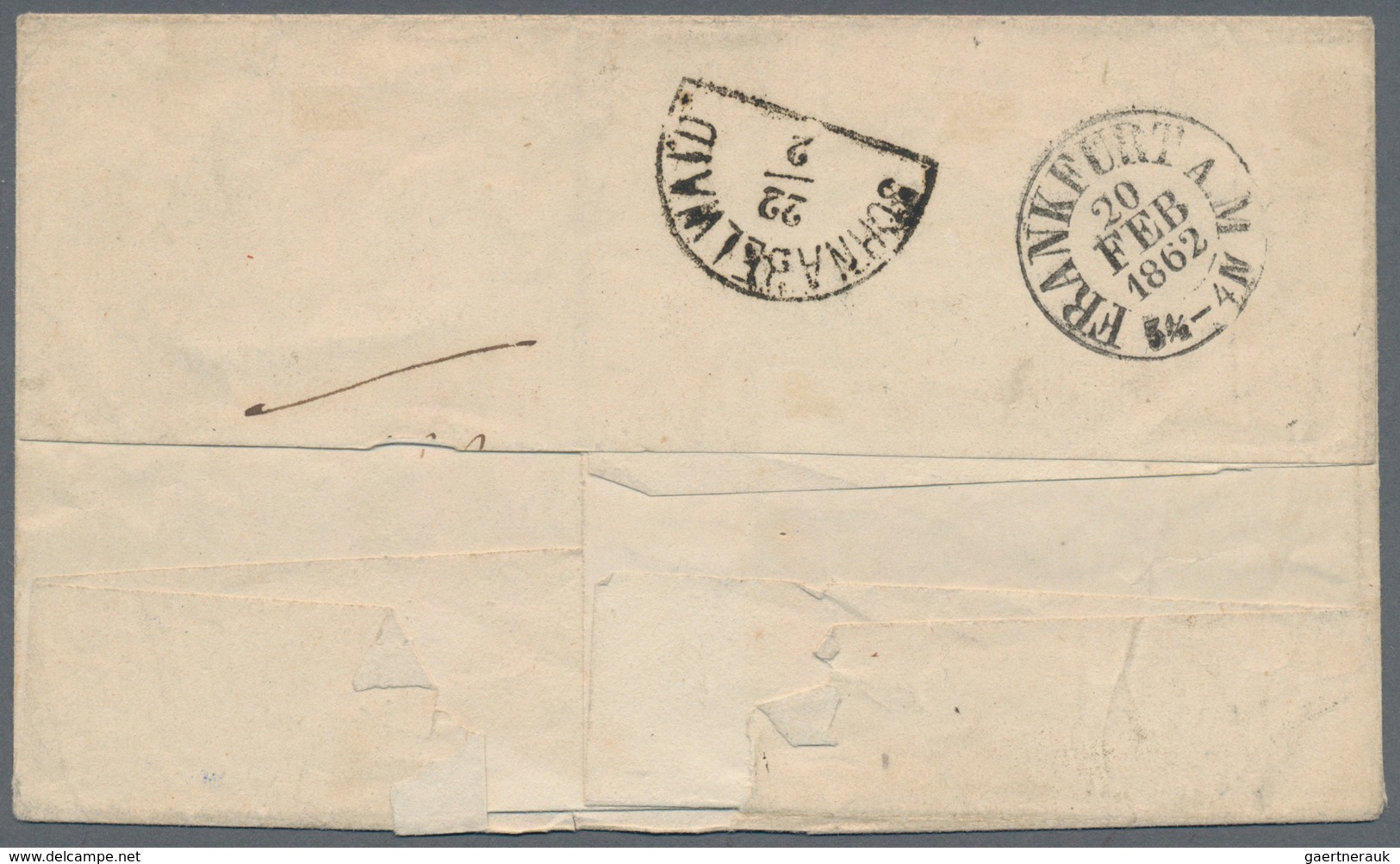 Thurn & Taxis - Marken Und Briefe: 1859 (Markenausgabe), 15 Kr. Braunpurpur, Dreiseitig Vollrandig, - Andere & Zonder Classificatie