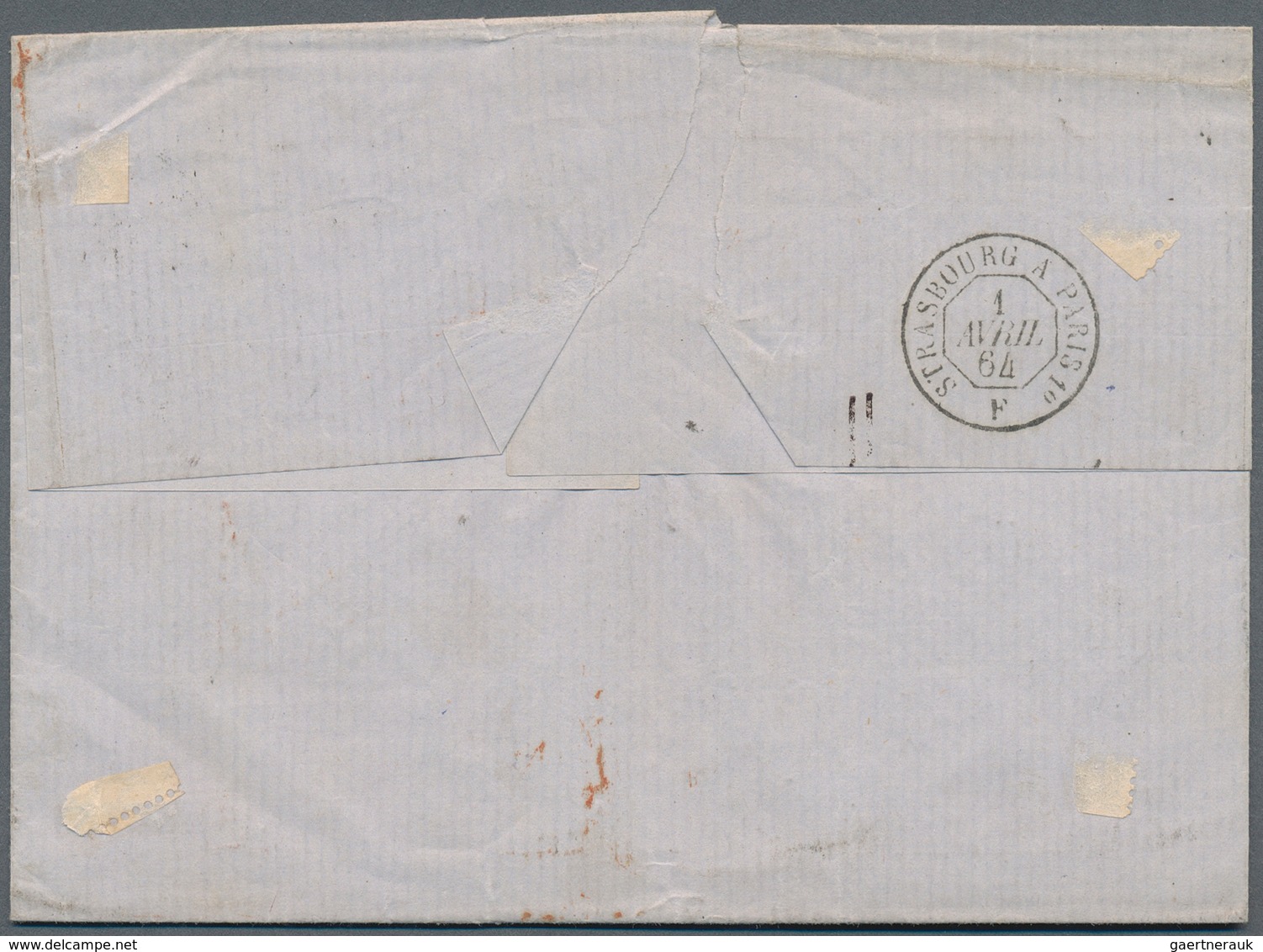 Thurn & Taxis - Marken Und Briefe: 1864, 36 Kr. Frankatur, Bestehend Aus 15 Kr. Lila, Zwei Exemplare - Sonstige & Ohne Zuordnung