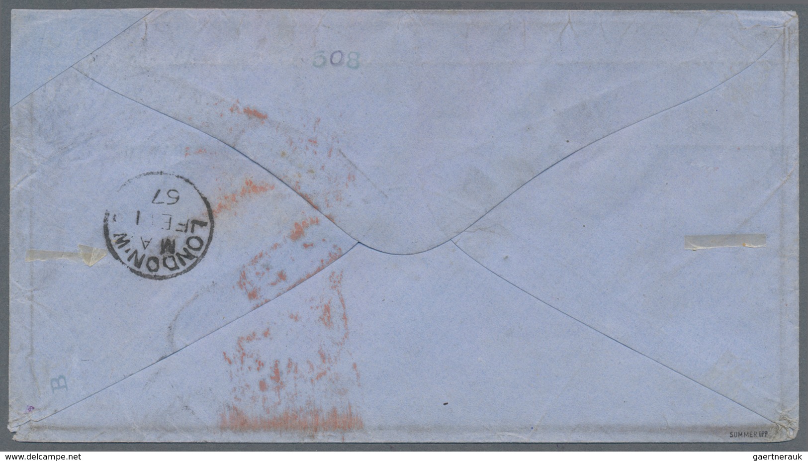 Thurn & Taxis - Marken Und Briefe: 1866, 54 Kr.-Frankatur, Bestehend Aus 3 Kr. Karminrot, 6 Kr. Blau - Sonstige & Ohne Zuordnung